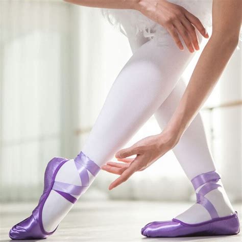 New Purple Ballet Dance Shoes Satin Comfortable Soft Sole Ballet