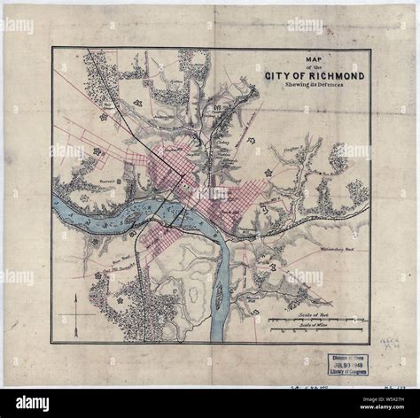 Civil War Maps 0881 Map Of The City Of Richmond Shewing Its Defences
