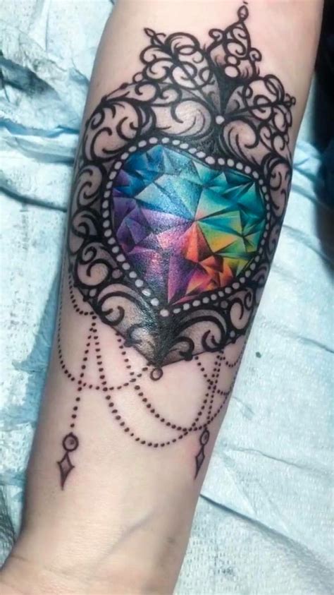 Jewel tattoo tattoo inspiration tatting jewels beads rose instagram posts tatoo beading. 💎Beautiful rainbow gem tattoo!💎 #gemtattoo #tattoo # ...