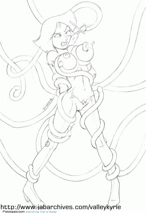 Rule 34 2004 Bondage Clover Totally Spies Jab Line Art Monochrome Nipples Pussy Tentacles