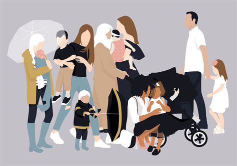 Flat Vector Families Illustrations | Family illustration, People illustration, Illustration
