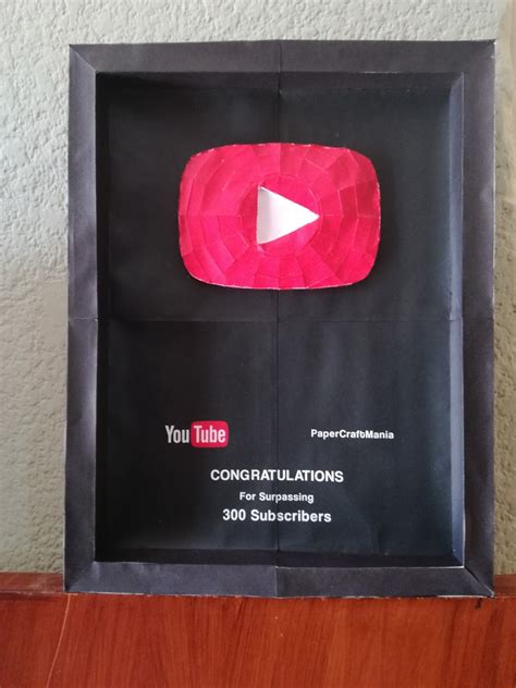 Botón Conmemorativo Youtube Tamaño Real ~ Papercraft Mania