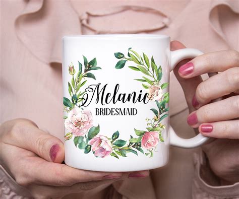 Bridesmaid Mug Personalized Bridal Party T Will You Be My Etsy