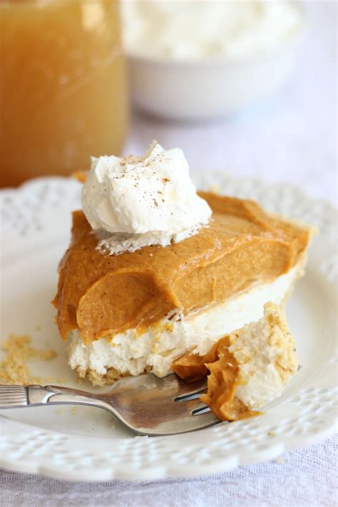 Plan in advance so the pie has time to. Double Layer No Bake Pumpkin Cheesecake