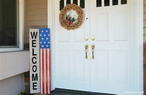 Our fabric door covers take less then a minute to install and are made from the highest quality athletic fabrics in tampa, fl. Fourth of July Front Door Decoration - DIY Inspired