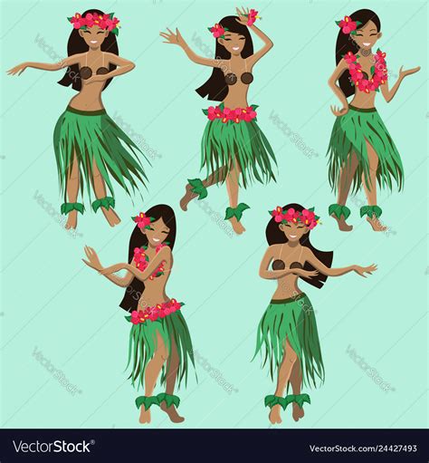 Clipart Of Hawaiian Dancers