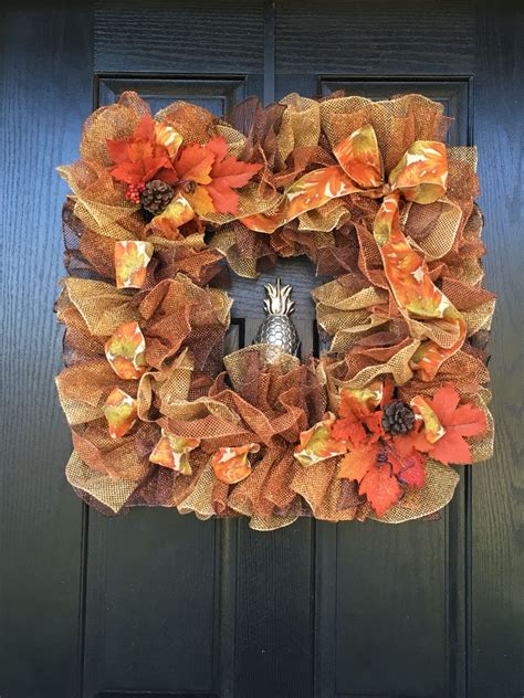 Fall Square Deco Mesh Wreath With Multiple Colors Deco Mesh Crafts