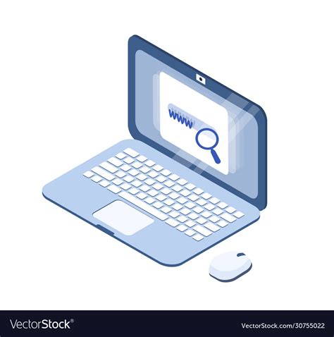 Cartoon Laptop Modern Isometric Design Royalty Free Vector