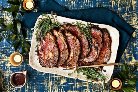 While warming up, cut tiny slits all over the. Dijon Mustard Prime Rib Recipe - Prime Rib Roast With Hickory Smoked Bacon Dijon Mustard Butter ...
