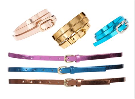 This thin, sleek belt has a gorgeous metallic finish. Fashion & Histrionics: Obsession du jour: Skinny Metallic ...