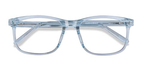 Ballast Rectangle Clear Blue Frame Glasses For Men Eyebuydirect