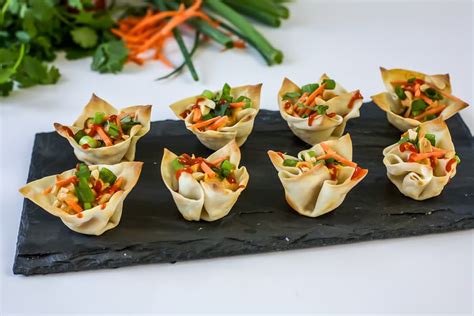 View top rated vegetarian appetizers for christmas recipes with ratings and reviews. Vegetarian Wonton Bites - An Easy Appetizer Idea | The ...