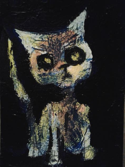 1000 Cats 447 Aceo Acrylic Painting By Jack Larson Url