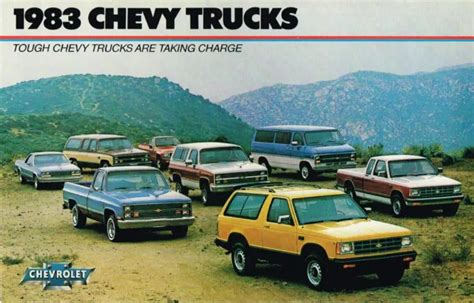 1983 Chevy Truck Brochure 4wdpickupblazersuburbans10vanel