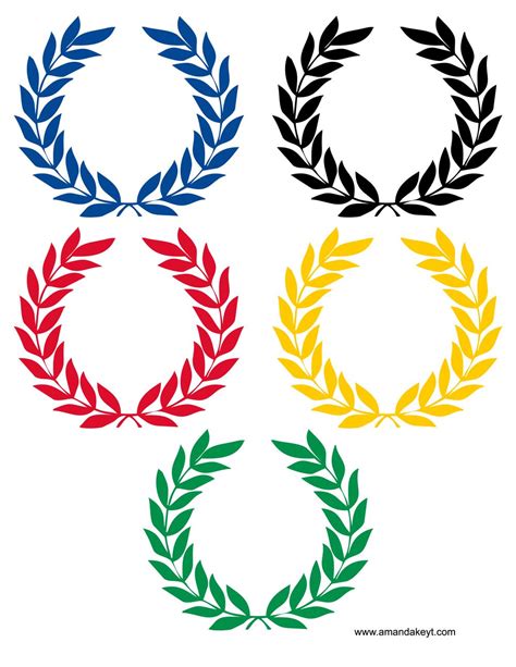 Laurel Wreaths From Olympics 2016 Printable Photo Booth Prop Set