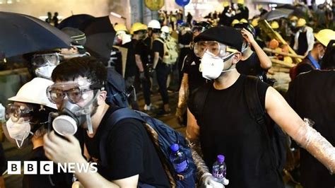 Hong Kong Protests Police Fire Tear Gas Near China S Liaison Office