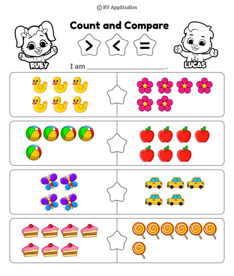 Count And Compare Numbers Worksheet