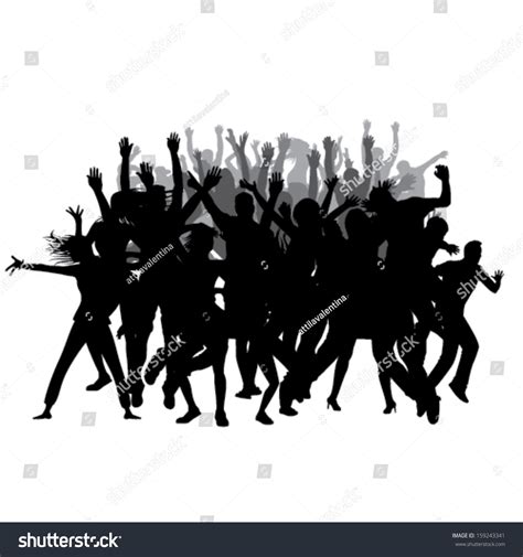 Party People Silhouettes Stock Vector Illustration 159243341 Shutterstock