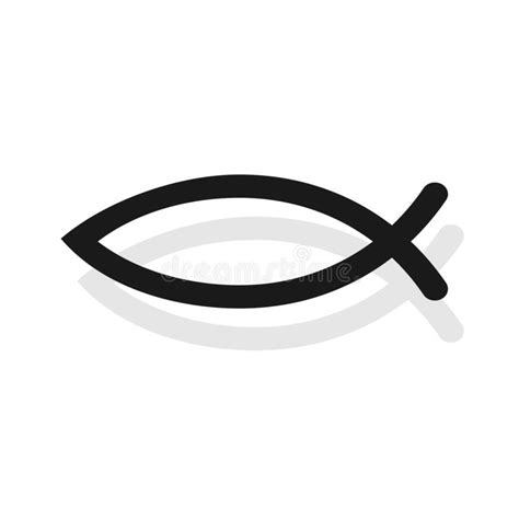 Christian Symbol Ichthys Jesus Fish Sign Vector Stock Illustration