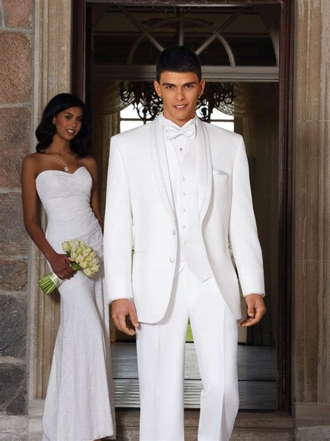 New Arrival High Quality Shawl Lapel Men Tuxedos White Wedding Suits