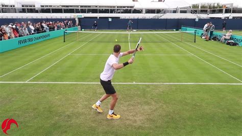 Overview news draws matches players winners info. Grigor Dimitrov Clean Striking Queens ATP 2019 Court Level ...