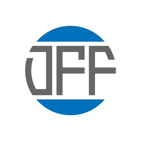 Diseño De Logotipo De Letra Dff Sobre Fondo Blanco Concepto De