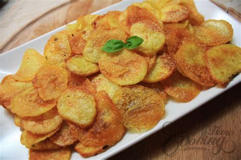 Potatoes are the backbone behind so many comfort foods. Homemade Baked Potato Chips :: Home Cooking Adventure