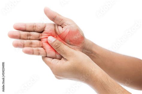 Pain In The Forearm And Palm Hand Pain Stock Photo And Royalty Free