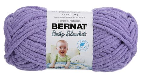 Spinrite Bernat Baby Blanket Yarn 35 Oz Gauge 6 Super Bulky Lilac