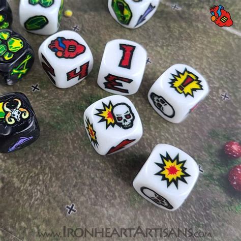 Blood Bowl Ironheart Block Dice Set Ironheart Artisans