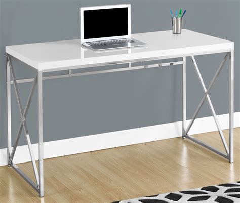 Glossy White 48 Computer Desk From Monarch Coleman Furniture