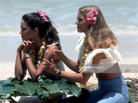 Actress Jaclyn Smith And Actress Cheryl Ladd On The Set Of Charlies