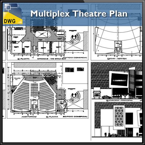 Multiplex Theatre Plan Cad Design Free Cad Blocksdrawingsdetails