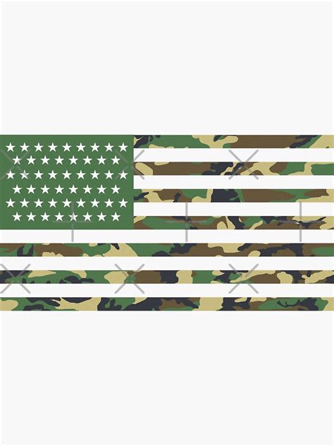 Usa Flag Camouflage Horizontal Sticker For Sale By Yoshi77