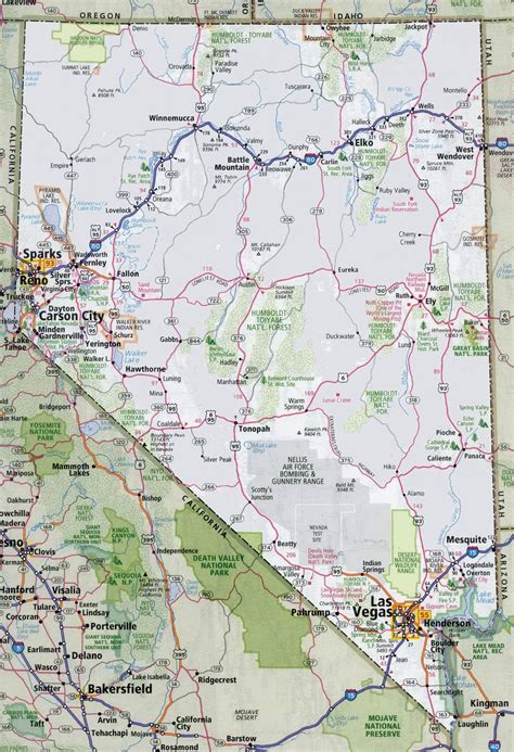Printable Map Of Nevada
