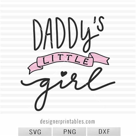 Dad, daddy, family, father, man, parent svg vector icon. Daddy's Little Girl | Designer Printables