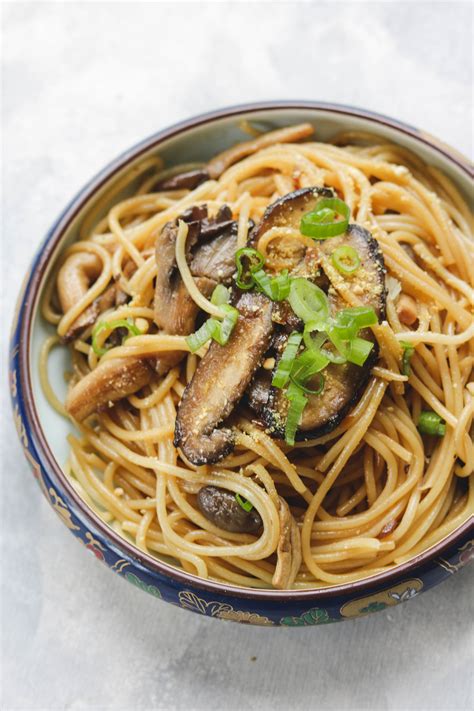 Mushroom Pasta with Soy Butter Garlic Sauce - Okonomi Kitchen