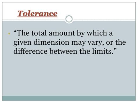 Tolerance And Allowance 2