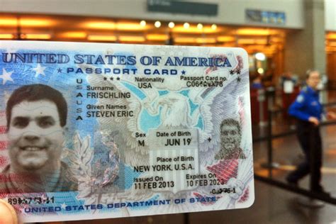 Passport or a real id card is acceptable. The U.S. Passport Card Identification Anomaly - Flying With Fish