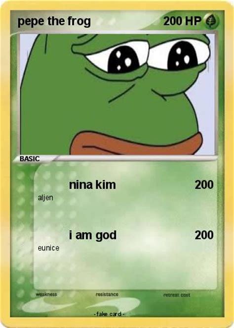 Pokémon Pepe The Frog 20 20 Nina Kim My Pokemon Card