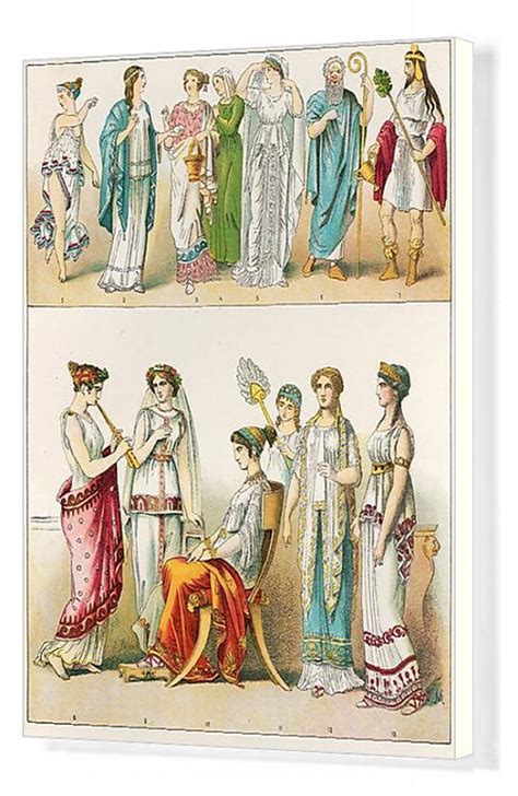 51x41cm Ready To Hang Box Canvas Print Bal246071 Greek Theatrical Dress From Trachten Der