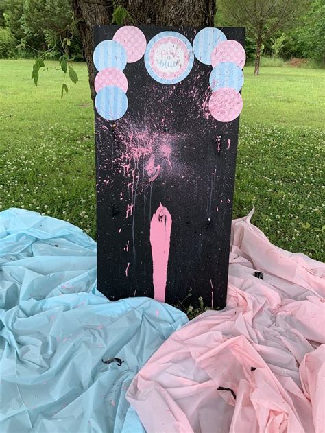 Gender Reveal—paint And Water Filled Balloons Gender Reveal Paint