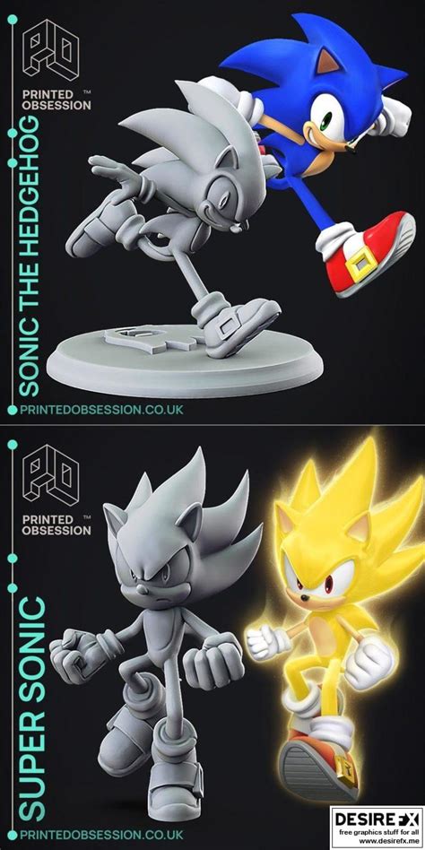 Desire Fx 3d Models Printed Obsession Sonic The Hedgehog And Super