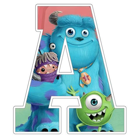 Monsters Inc Alphabet Letters Png Mr Alphabets