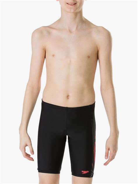 Speedo Boys Ecoshatter Logo Panel Jammer Black Speedo Boy Kids