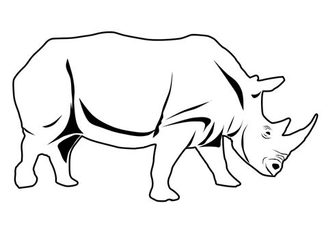 48 high quality collection of zoo animals clipart black and white by clipartmag. File:Rhino.svg - Wikimedia Commons