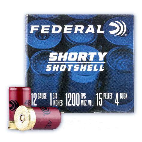 12 Gauge 15 Pellet 4 Buckshot Federal Shorty Shotshell 10 Rounds