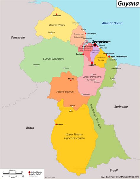 Guyana Maps Detailed Maps Of Co Operative Republic Of Guyana