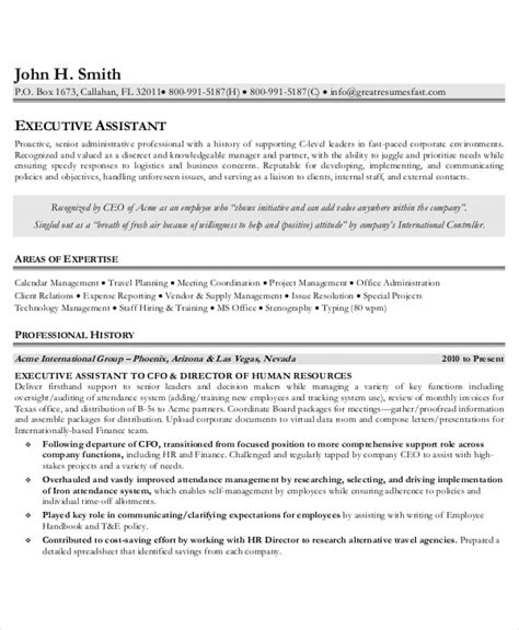 10 Executive Administrative Assistant Resume Templates Free Sample
