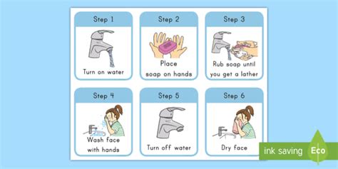Washing Face Step By Step Instructions Teacher Made